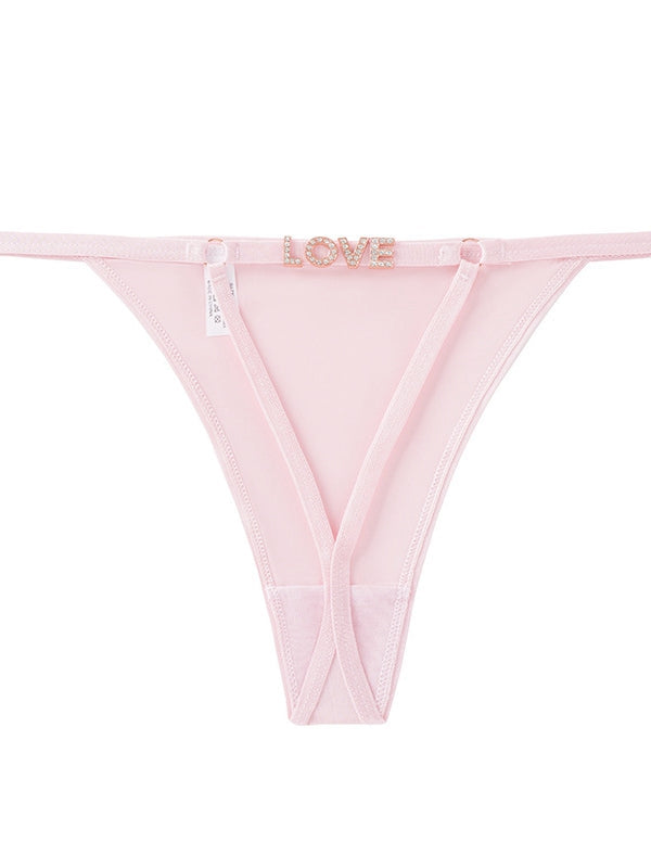 BUYCO Femal Fitted Mesh Cutout Metal Panties