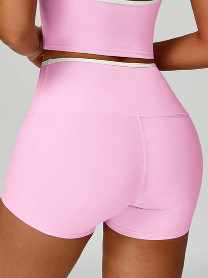 BUYCO Female Contrast Color Stripe High-rise Shorts