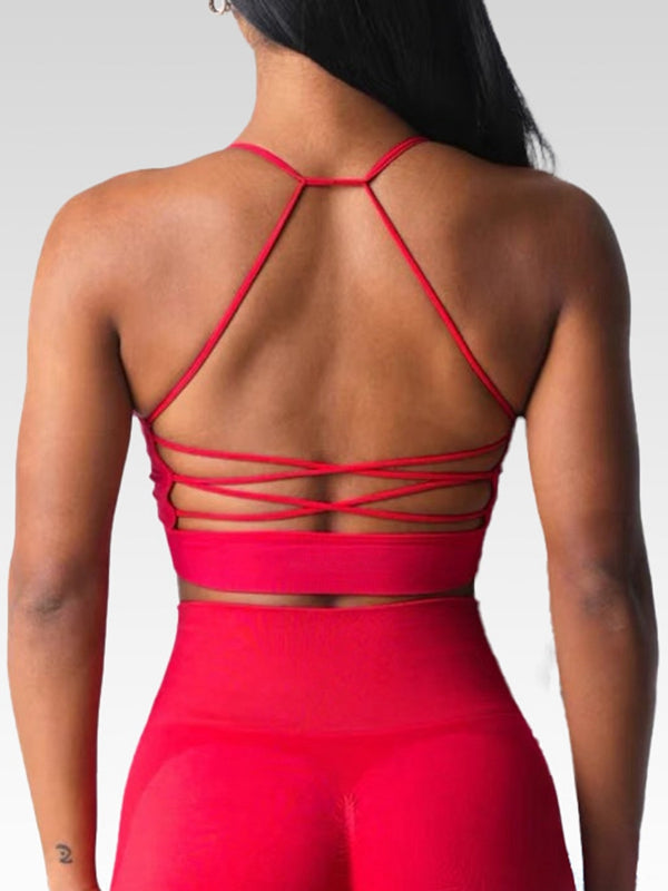 BUYCO Female Cross Back Yoga Sports Bras
