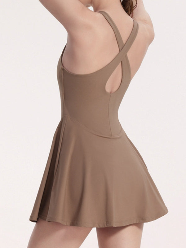 BUYCO Female Cross Back  2 In 1 Anti-glare Quick-dry Dress