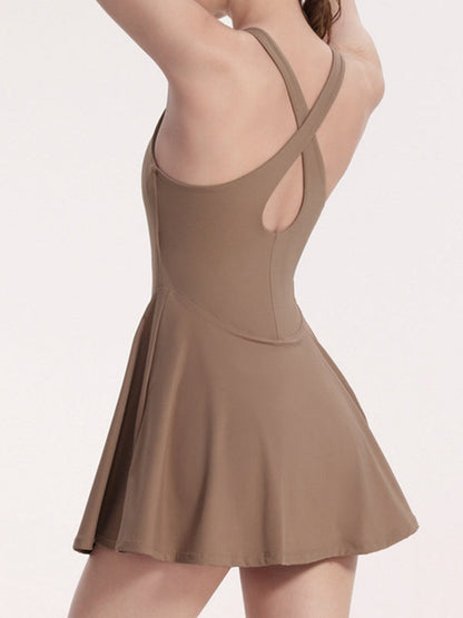 BUYCO Female Cross Back  2 In 1 Anti-glare Quick-dry Dress