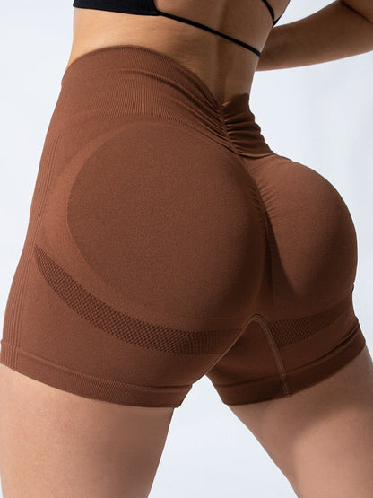 BUYCO Female Seamless Deep V Back Ruched Back Shorts