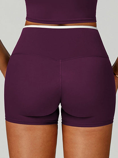 BUYCO Female Contrast Color Stripe High-rise Shorts