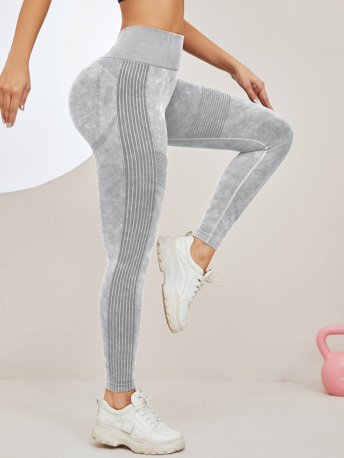 BUYCO Female Denim Ruched Back High-rise Leggings