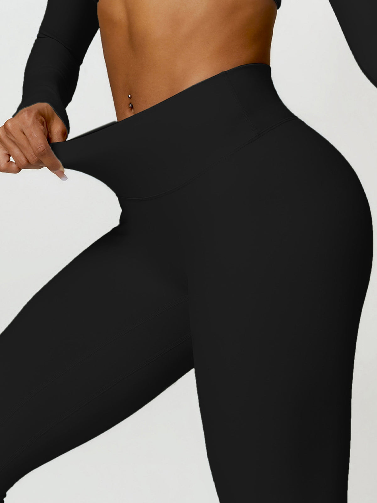 BUYCO Female Ruched Back High-rise Leggings