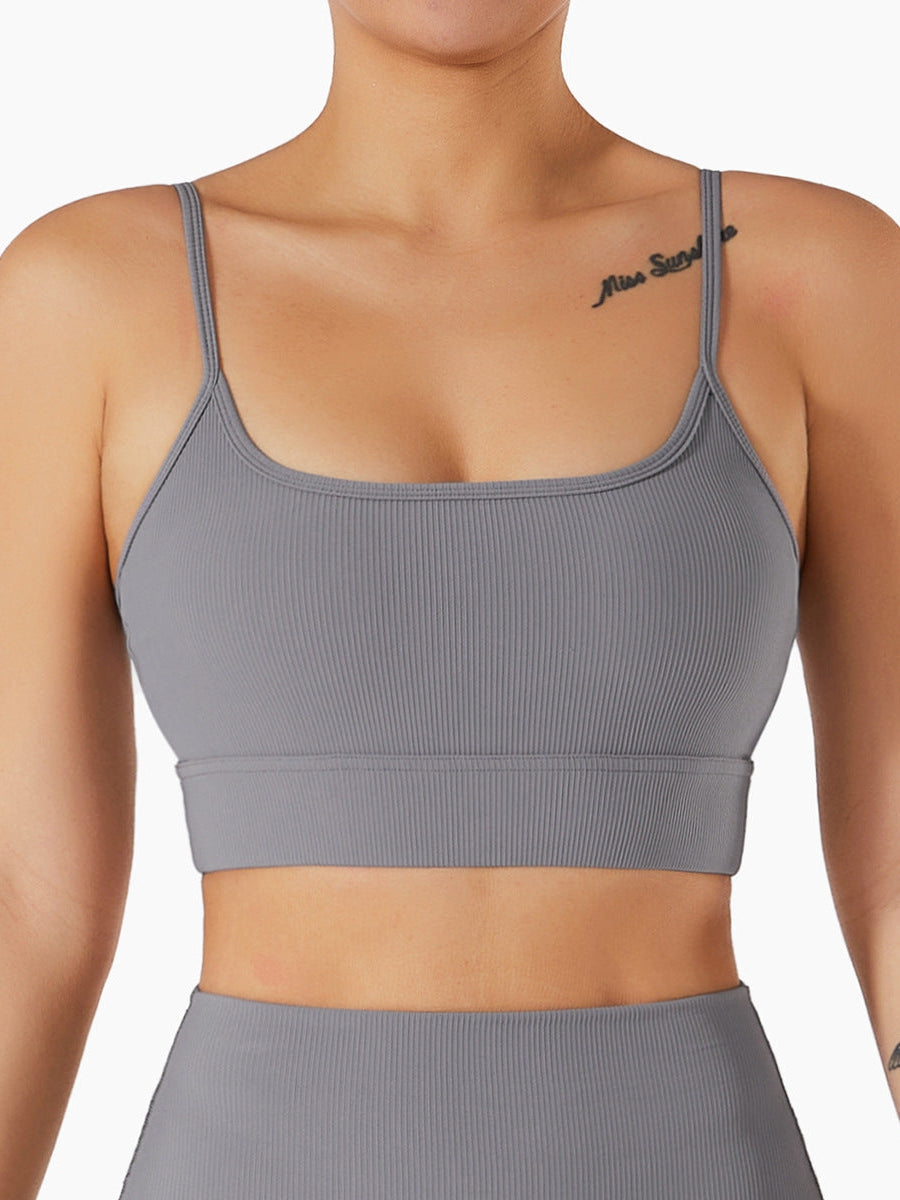 BUYCO Female Ribbed Adjustble Strape Sports Bras