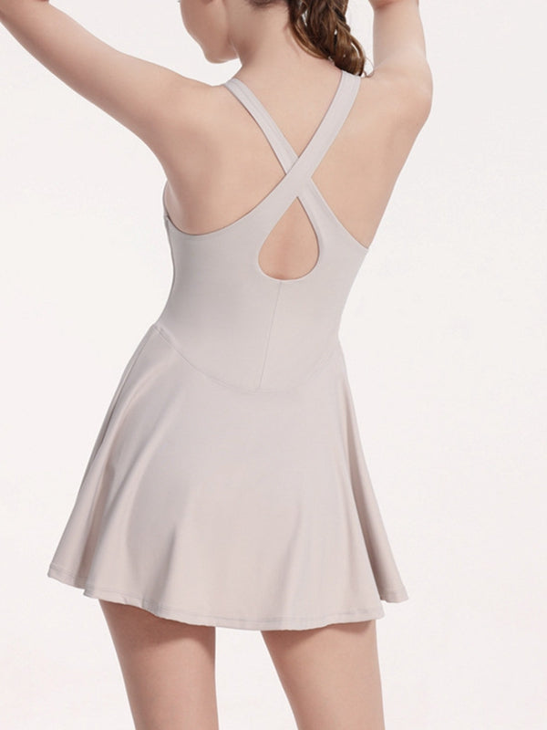 BUYCO Female Cross Back  2 In 1 Anti-glare Quick-dry Dress