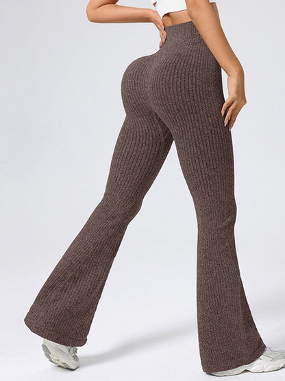 BUYCO Female Ribbed Flare High-rise Leggings