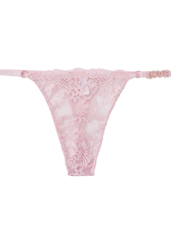 BUYCO Femal Fitted Mesh Lace Metal Panties