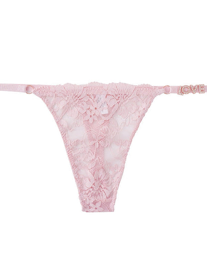 BUYCO Femal Fitted Mesh Lace Metal Panties