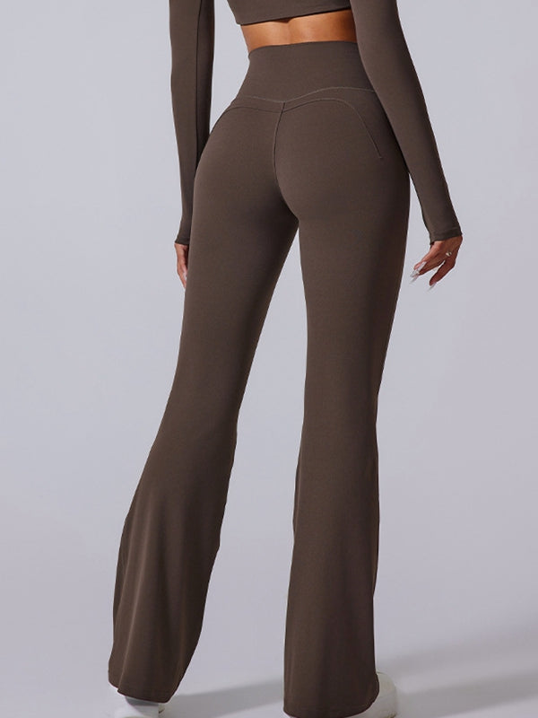 BUYCO Female Flare High-rise Hip-lift Yoga Leggings