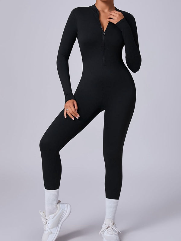 BUYCO Female Zipper with Chest Pads Jumpsuit