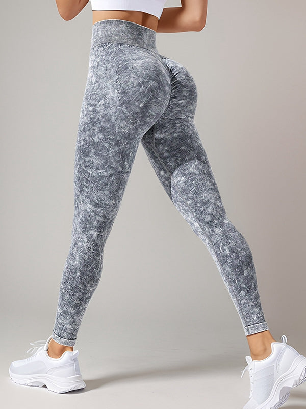 BUYCO Female Seamless Denim Ruched Back Leggings