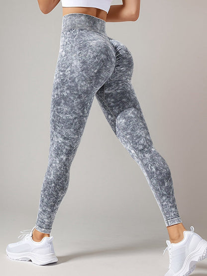 BUYCO Female Seamless Denim Ruched Back Leggings