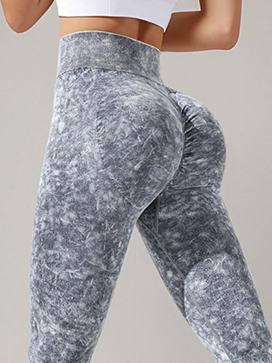 BUYCO Female Seamless Denim Ruched Back Leggings