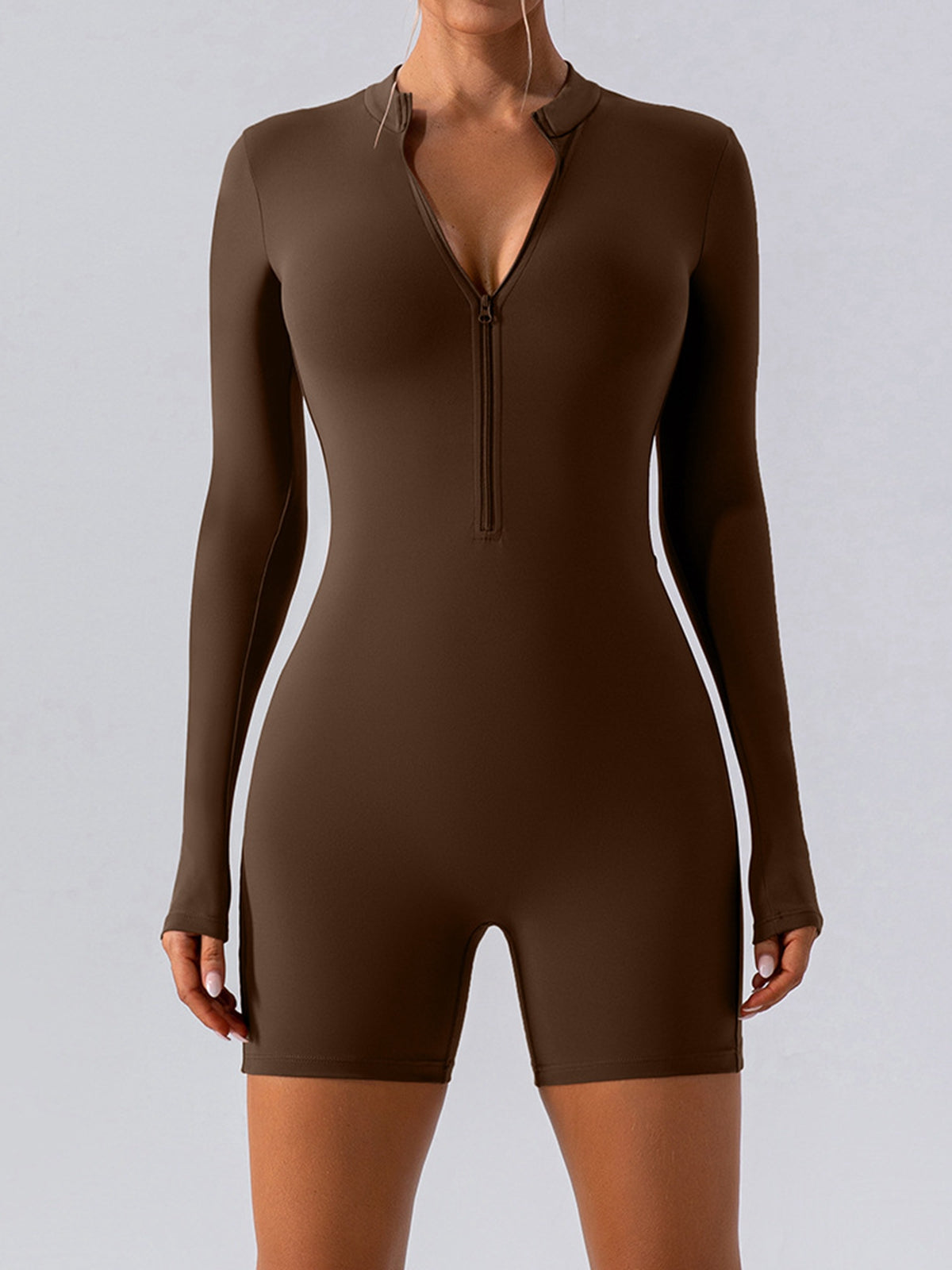 BUYCO Female Zipper Hip-lift Romper