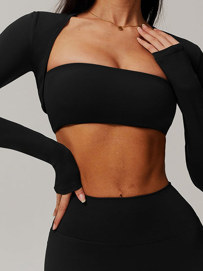BUYCO Female Square Collar Cropped Long Sleeves