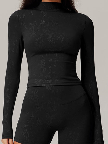 BUYCO Female Fitted Modern Stamping Print Long Sleeves