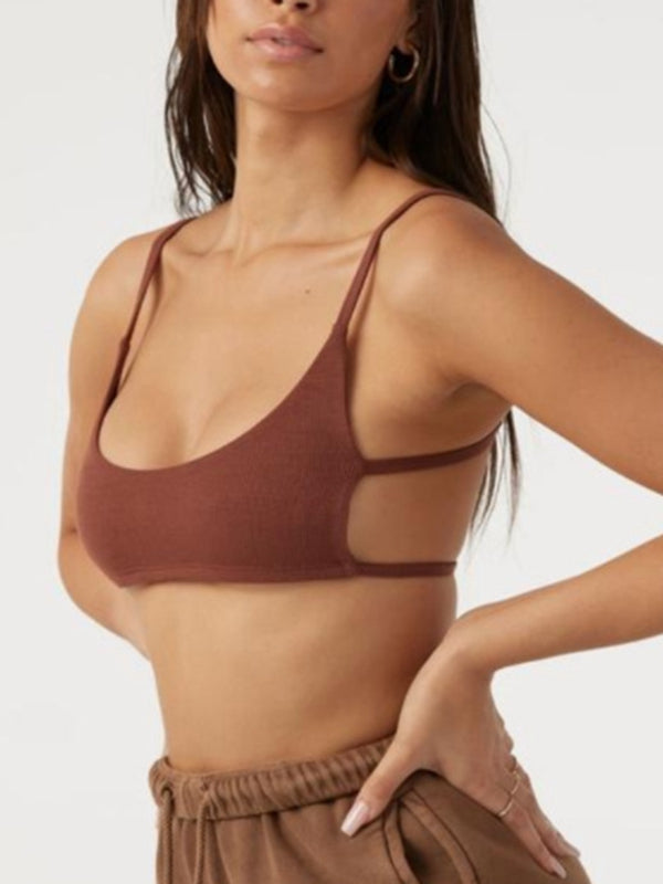 BUYCO Female Big U Collar Backless Sports Bras