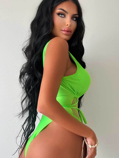 BUYCO Female Backless Fishnet One Piece