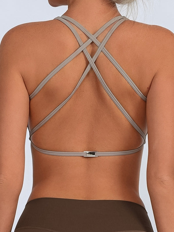 BUYCO Female Cross Back Quick Dry Sports Bras