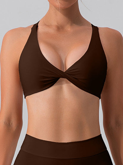 BUYCO Female Twist Cross Back Sports Bras