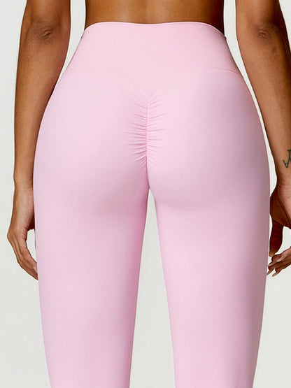 BUYCO Female Ruched Back High-rise Fitness Leggings
