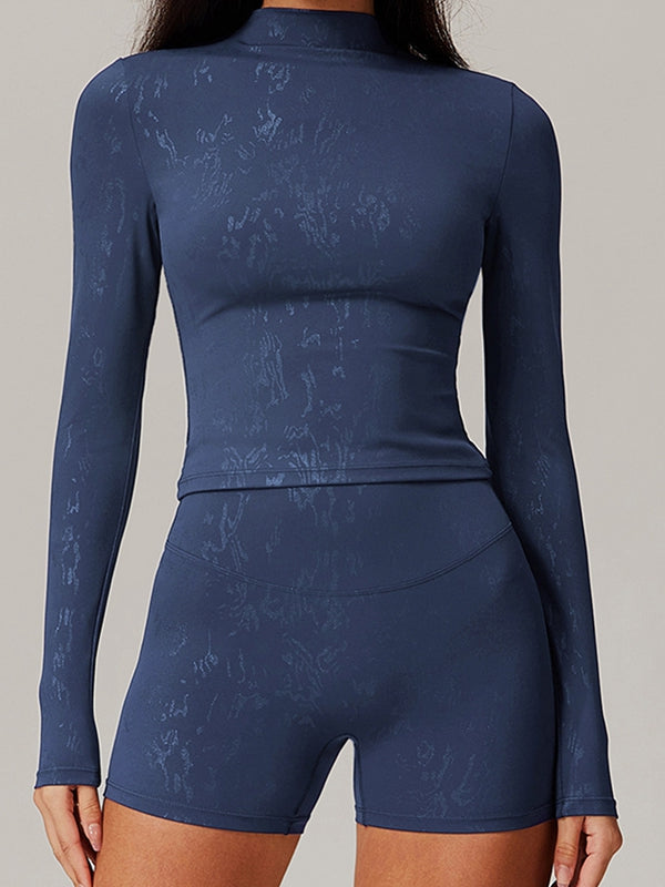 BUYCO Female Fitted Modern Stamping Print Long Sleeves