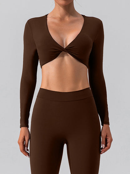 BUYCO Female Twist Cross Back Deep V Back Tracksuits