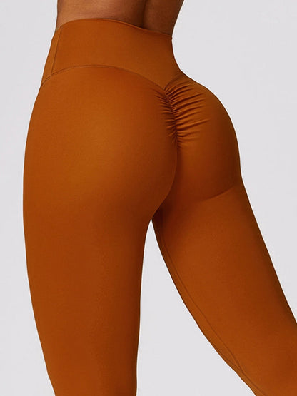 BUYCO Female Ruched Back High-rise Fitness Leggings