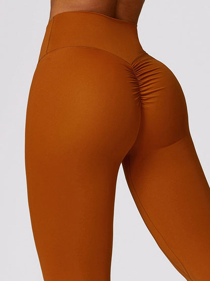 BUYCO Female Ruched Back High-rise Leggings