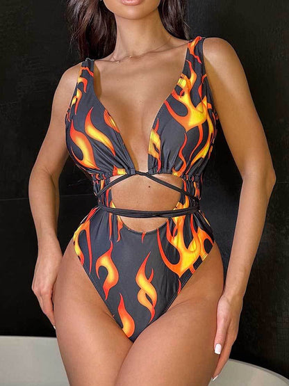 BUYCO Female "Burning Flame“ Cross One Piece