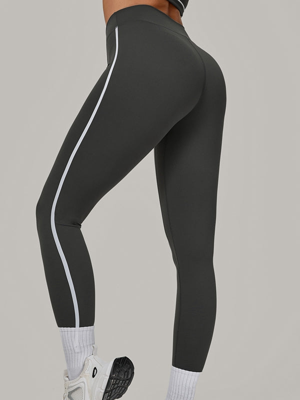 BUYCO Female Contrast Color Stripe Backless Sports Bras