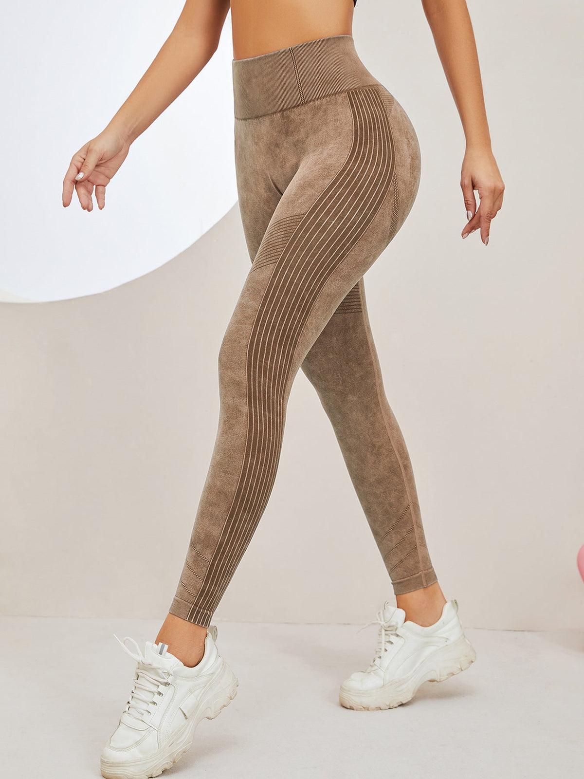 BUYCO Female Denim Ruched Back High-rise Leggings