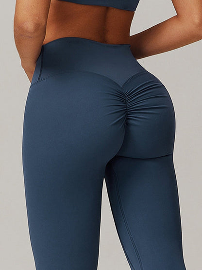 BUYCO Female Ruched Back High-rise Leggings