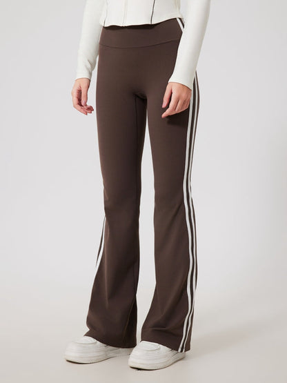 BUYCO Female Fleece Flare Stripe High-waisted Leggings