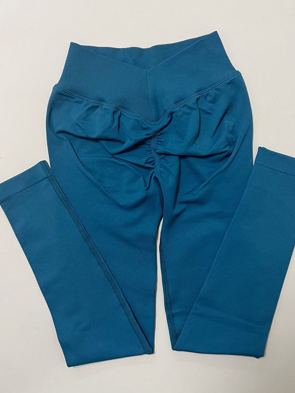 BUYCO Female Deep V Back Ruched Back Quick-dry Leggings