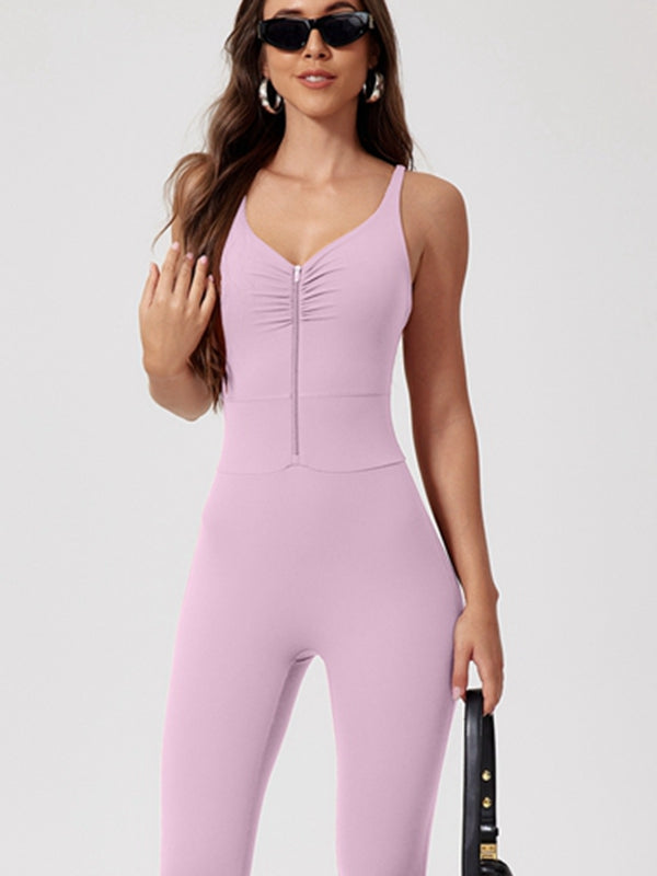 BUYCO Female Front Folds Zipper Jumpsuit