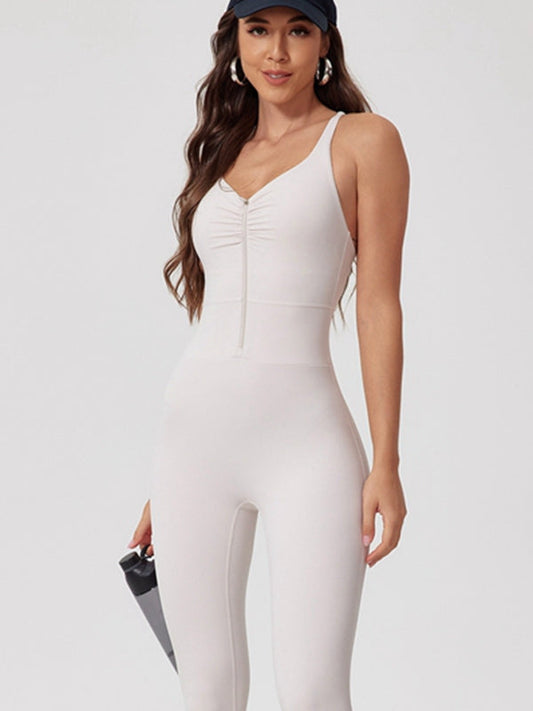 BUYCO Female Front Folds Zipper Jumpsuit
