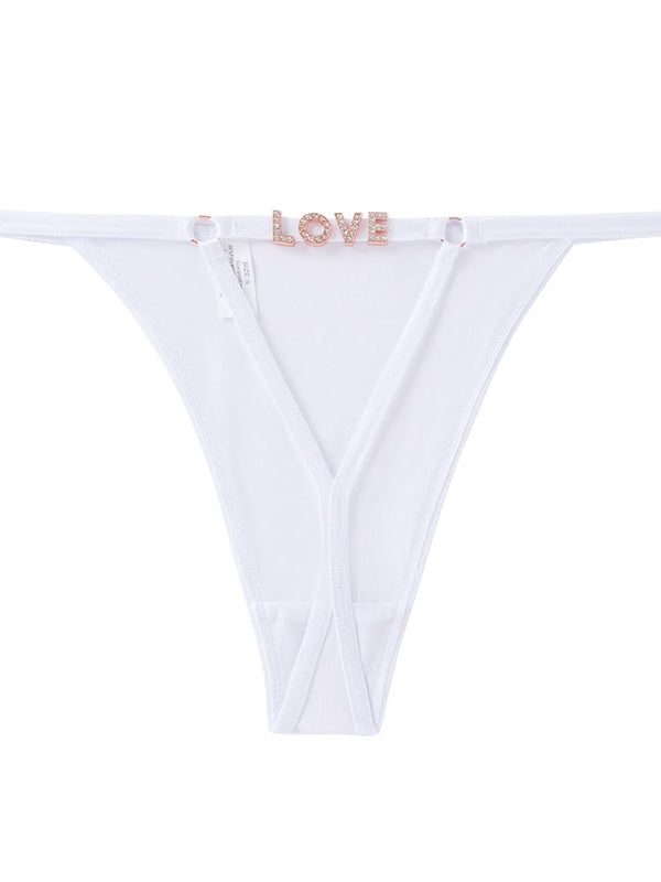 BUYCO Femal Fitted Mesh Cutout Metal Panties