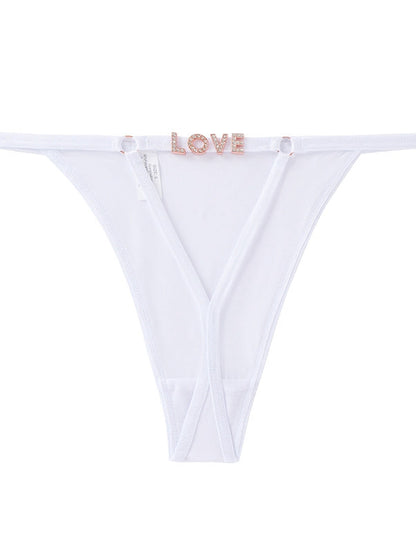 BUYCO Femal Fitted Mesh Cutout Metal Panties