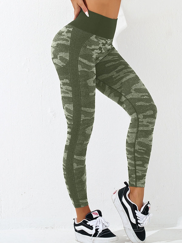 BUYCO Female Fitted Camouflage Ruched Back Leggings