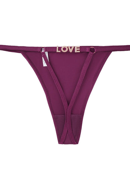 BUYCO Femal Fitted Mesh Cutout Metal Panties