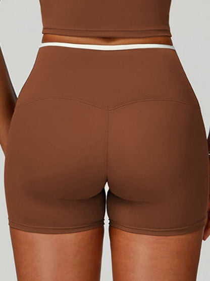 BUYCO Female Contrast Color Stripe High-rise Shorts