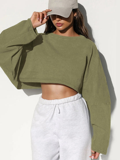 BUYCO Female Casual Cropped Hoodie