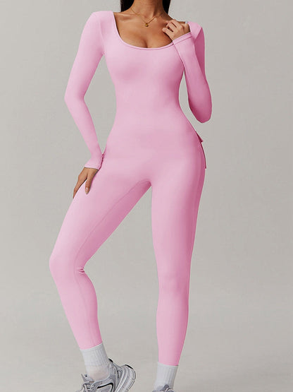 BUYCO Female Fitted Cutout Pocket Fit Cargo Jumpsuit