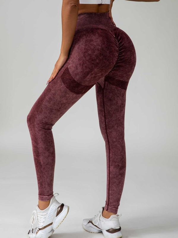 BUYCO Female Denim Ruched Back High-rise Leggings