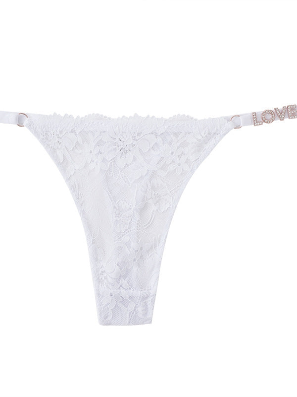 BUYCO Femal Fitted Mesh Lace Metal Panties