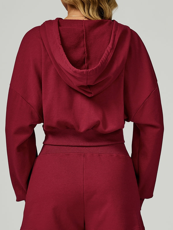 BUYCO Female Feleece Pocket Casual Zipper Hoodie