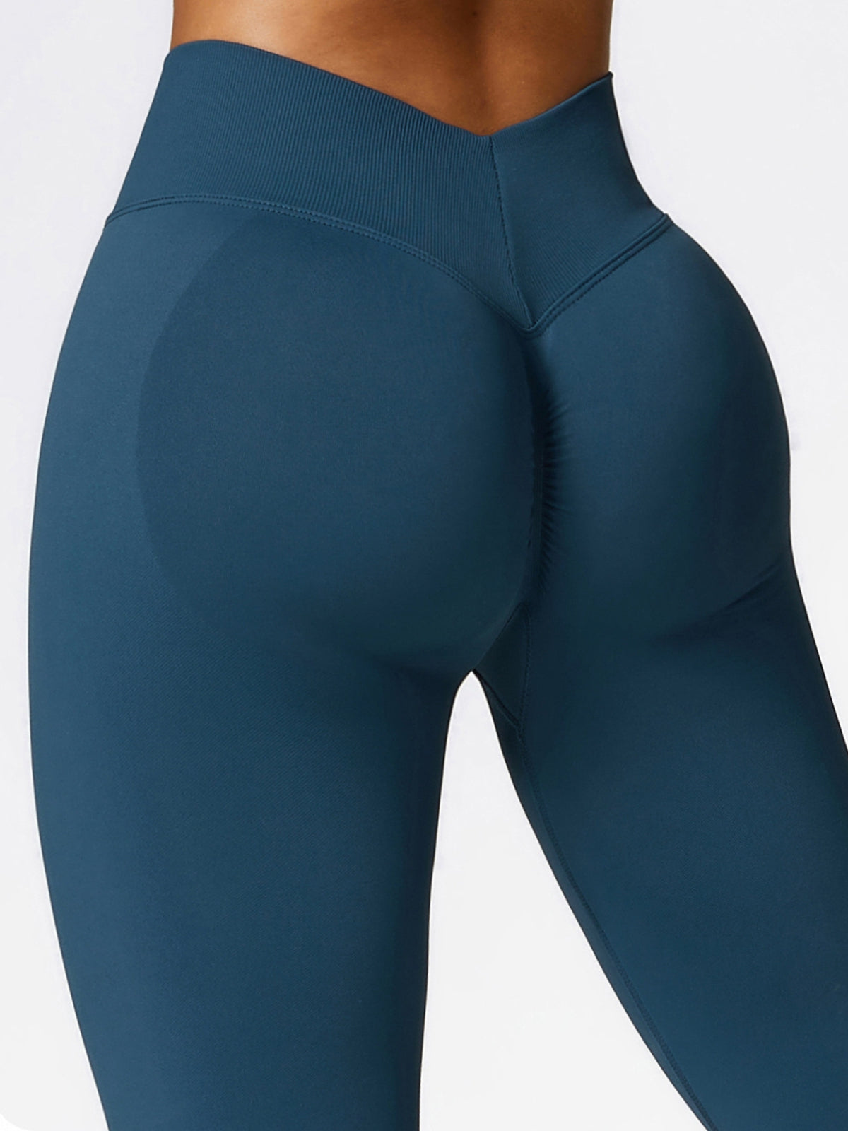 BUYCO Female Seamless V Back Ruched Back Hip-lift Leggings